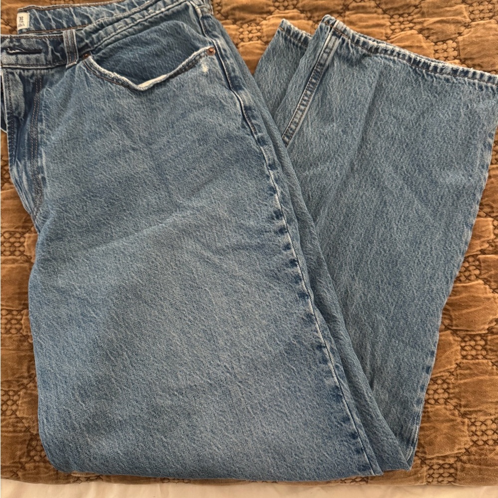 Abercrombie & Fitch Light Blue Wide Leg Jeans